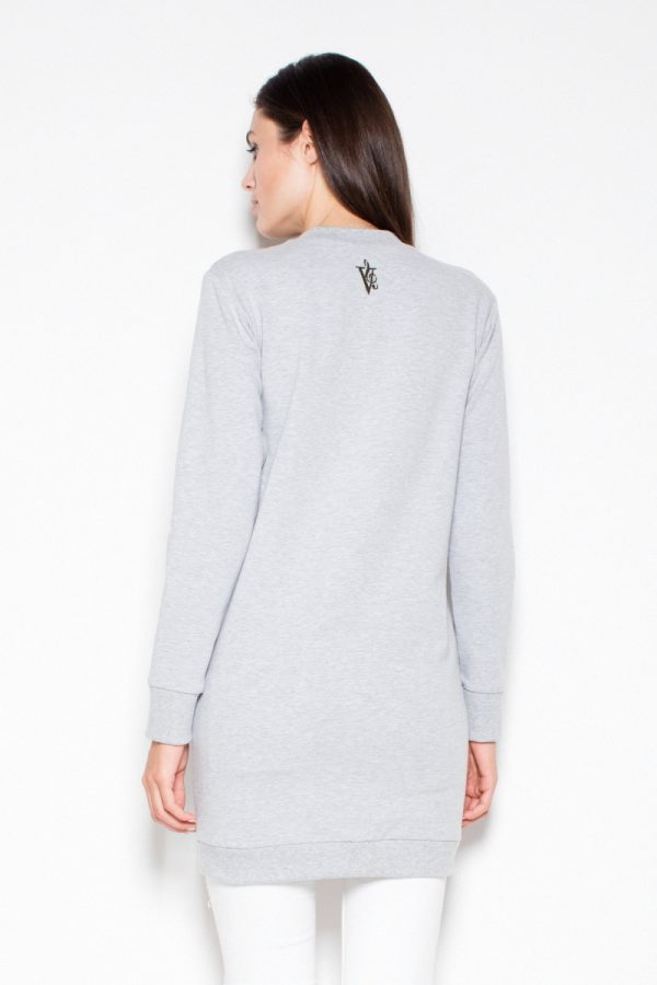 Grey Sweatshirt in Sweatshirts For Women with Cotton and Spandex