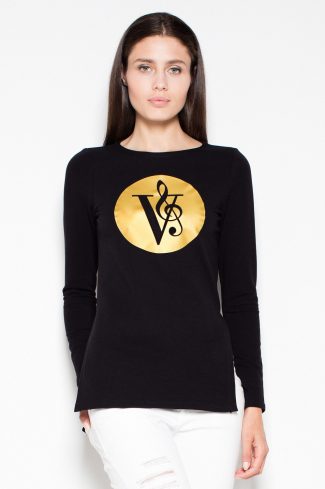 Black Sweatshirt in Sweatshirts For Women with Cotton and Spandex