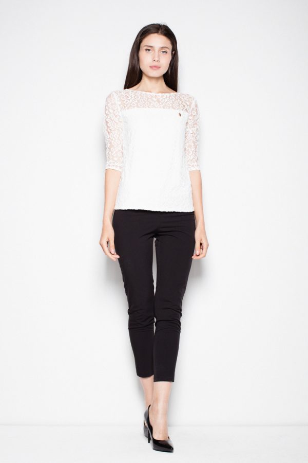Beige Blouse in Women`s Blouses, Tunics with Spandex and Polyester