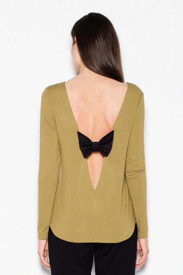 Green Blouse in Women`s Blouses, Tunics with Spandex and Viscose