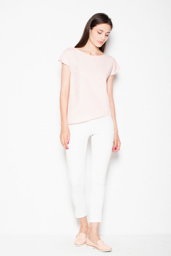 Pink Blouse in Women`s Blouses, Tunics with Polyester and Viscose