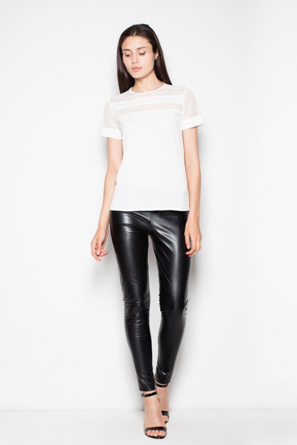 Beige Blouse in Women`s Blouses, Tunics with Spandex, Polyester and Viscose