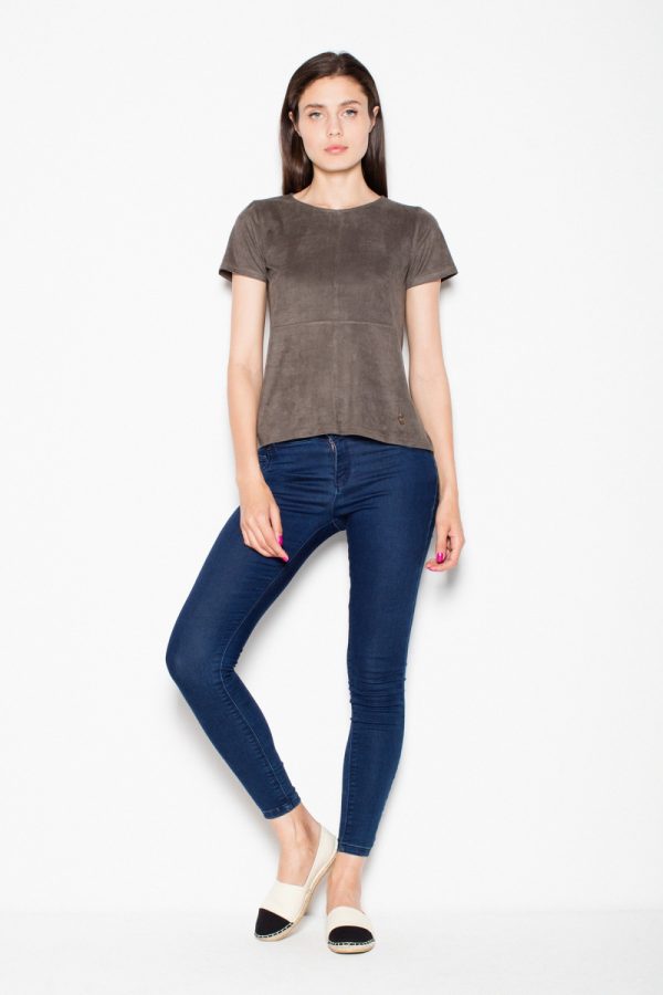 Green Blouse in Women`s Blouses, Tunics with Spandex and Polyester