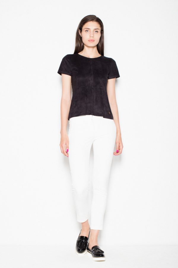 Black Blouse in Women`s Blouses, Tunics with Spandex and Polyester