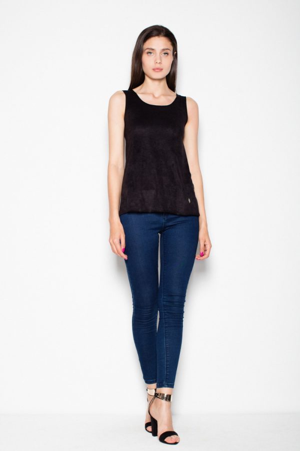 Black Top in Undershirts / Tops with Acrylic, Spandex and Polyester