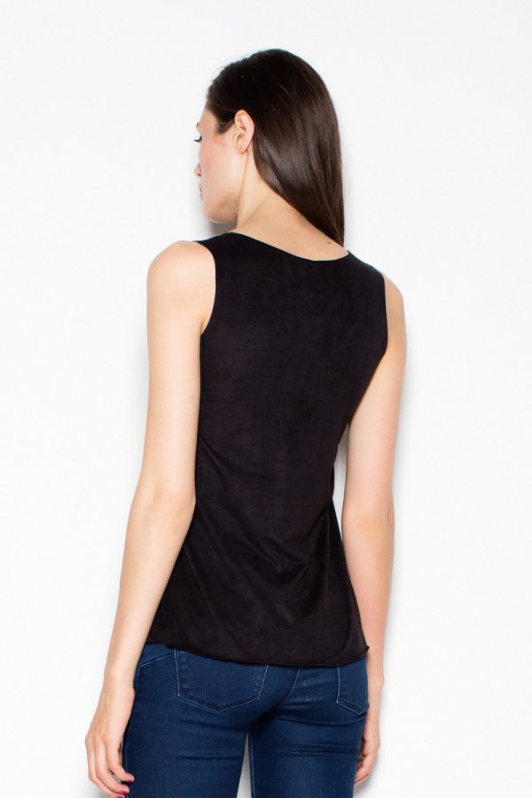 Black Top in Undershirts / Tops with Acrylic, Spandex and Polyester