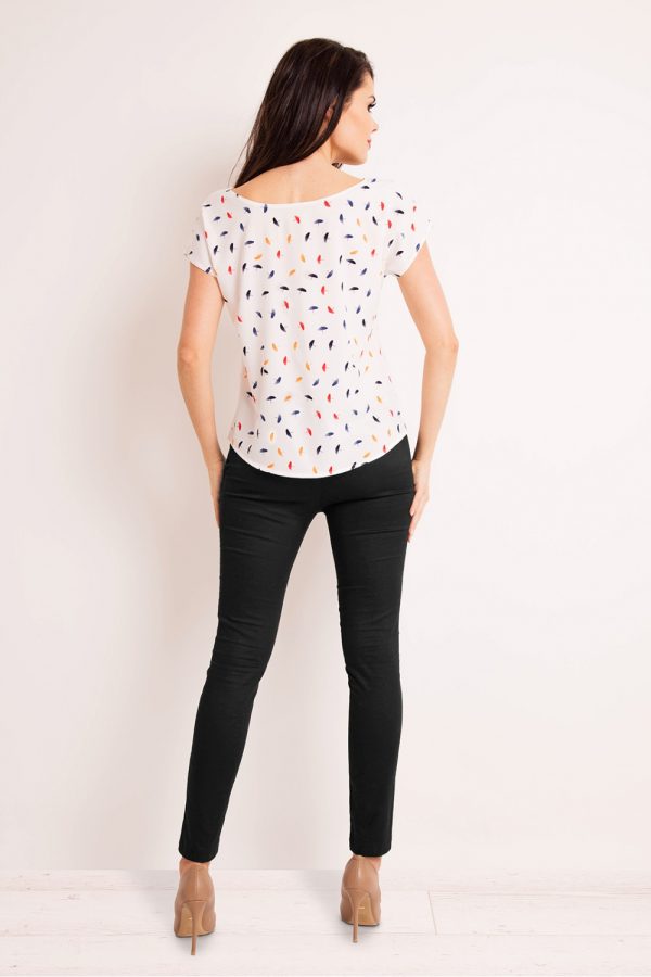 White Blouse in Women`s Blouses, Tunics with Spandex and Polyester