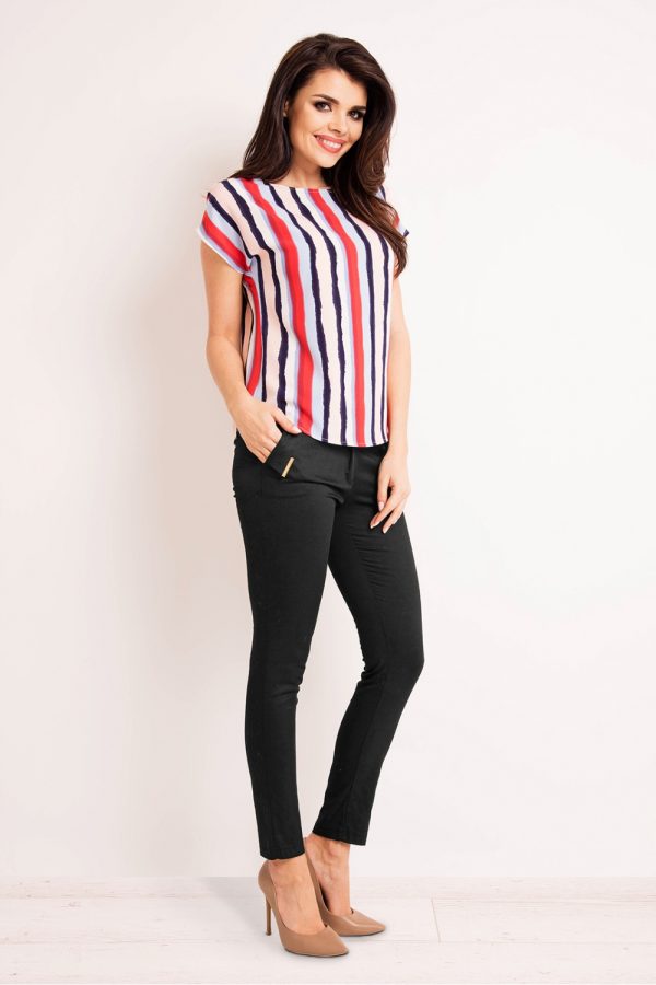 Multicolor Blouse in Women`s Blouses, Tunics with Spandex and Polyester