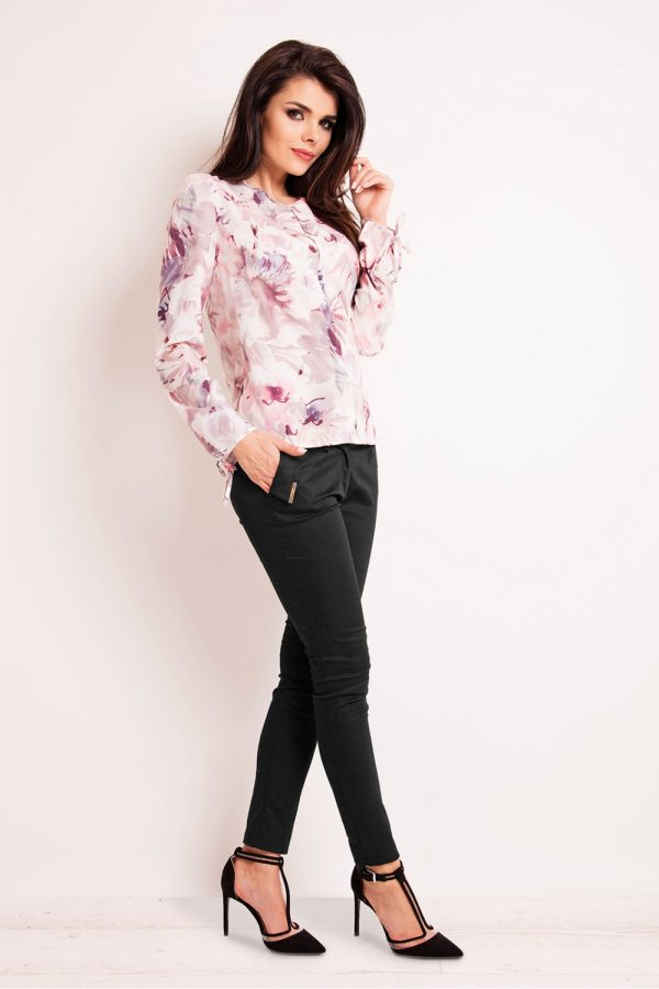 Multicolor Blouse in Women`s Blouses, Tunics with Spandex and Polyester