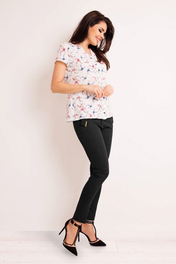 Beige Long Sleeve Shirt in Shirts For Women with Spandex and Polyester