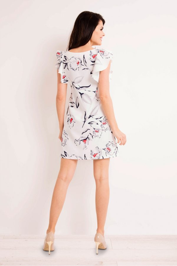 Beige Daydress in Day Dresses with Spandex and Polyester