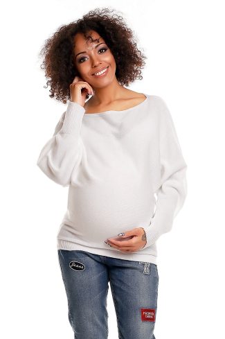 white Pregnancy sweater model 84269 PeeKaBoo