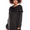 Black Pregnancy Sweater in Sweter Ciążowy with Acrylic