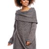 215759 Grey Long Jumper in Sweaters, Pullovers, Jumpers, Turtlenecks, Boleros, Shrugs with Acrylic