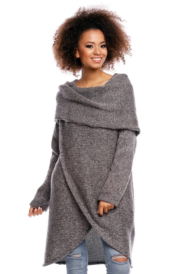 Grey Long Jumper in Sweaters, Pullovers, Jumpers, Turtlenecks, Boleros, Shrugs with Acrylic
