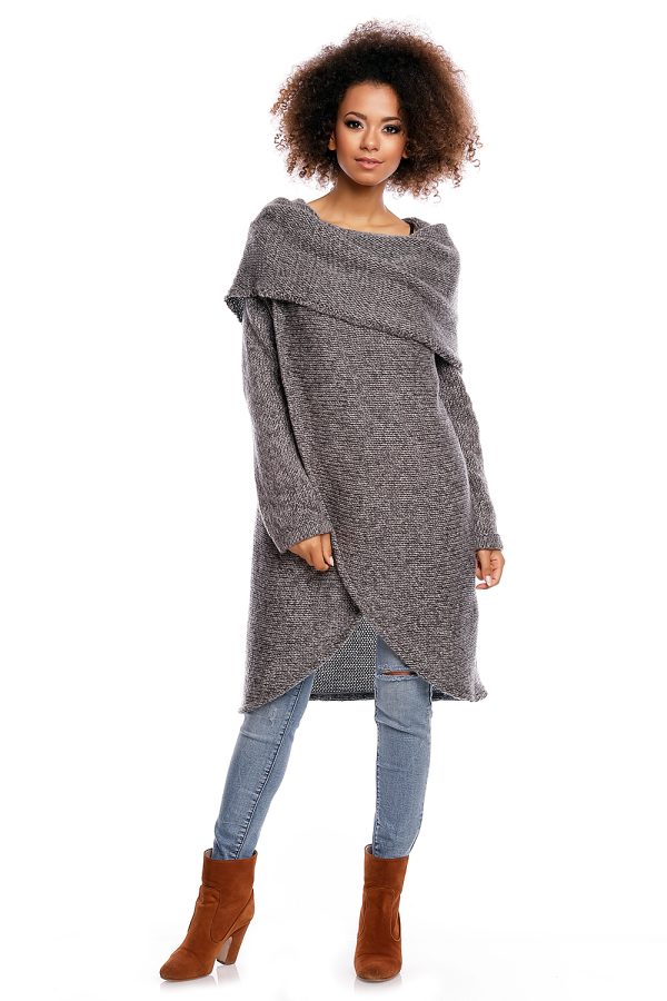Grey Long Jumper in Sweaters, Pullovers, Jumpers, Turtlenecks, Boleros, Shrugs with Acrylic