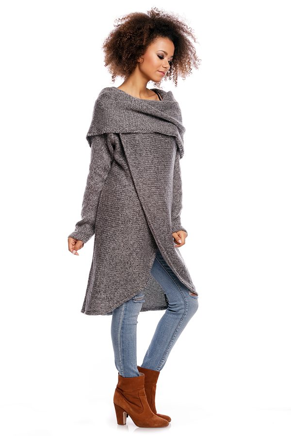 Grey Long Jumper in Sweaters, Pullovers, Jumpers, Turtlenecks, Boleros, Shrugs with Acrylic