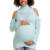 Blue Pregnancy Sweater in Sweter Ciążowy with