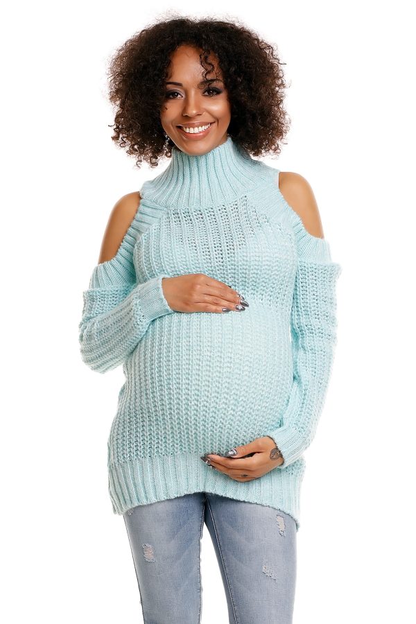 Blue Pregnancy Sweater in Sweter Ciążowy with