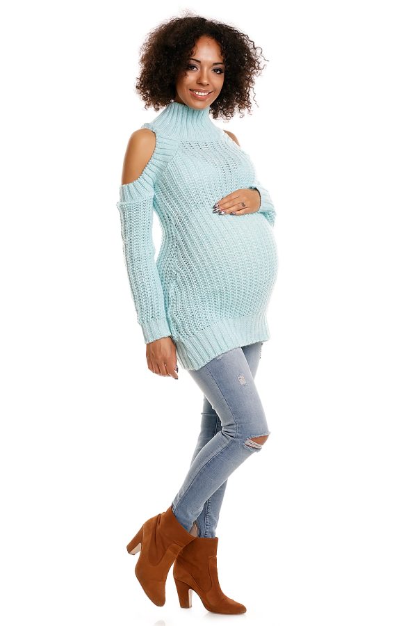 Blue Pregnancy Sweater in Sweter Ciążowy with