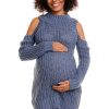 Blue Pregnancy Sweater in Sweter Ciążowy with