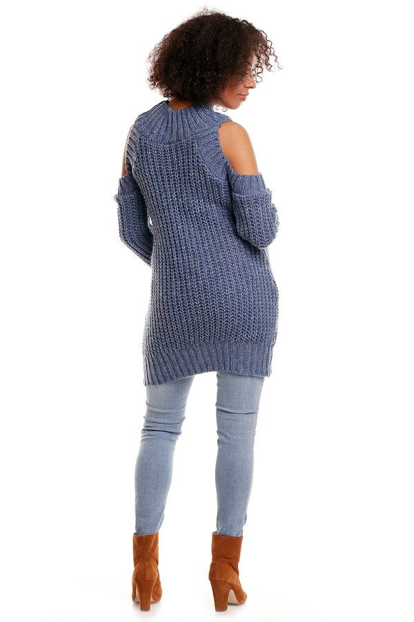 Blue Pregnancy Sweater in Sweter Ciążowy with