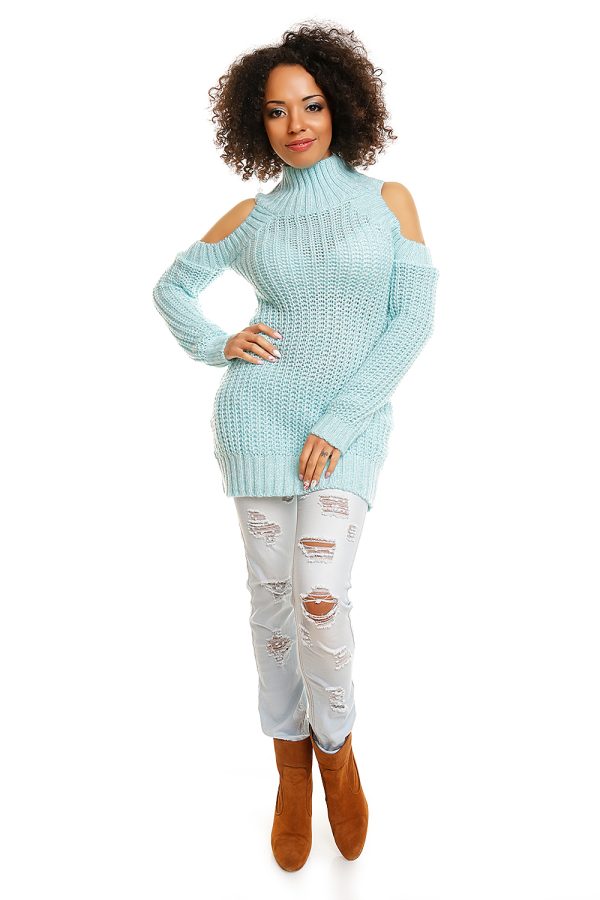 blue Hard-knitted jumper model 84344 PeeKaBoo