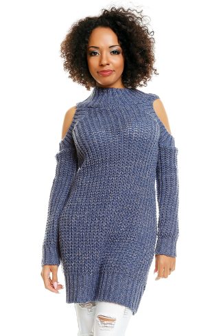 blue Hard-knitted jumper model 84345 PeeKaBoo
