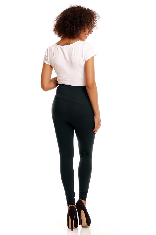 Black Maternity Leggings in Maternity Leggings with Spandex and Viscose