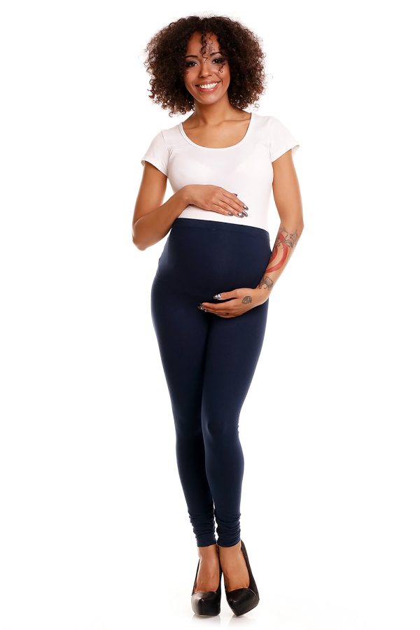 Navy Blue Maternity Leggings in Maternity Leggings with Spandex and Viscose