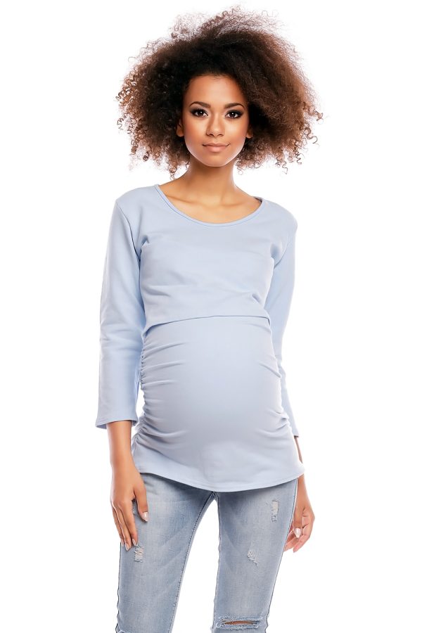 Blue Maternity Tunic in Maternity Tunics with Cotton