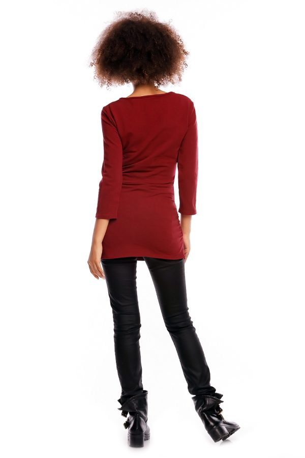 Red Maternity Tunic in Maternity Tunics with Cotton