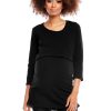 216259 Black Maternity Tunic in Maternity Tunics with Cotton