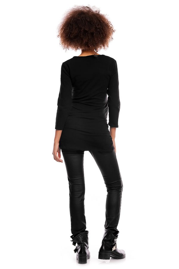 Black Maternity Tunic in Maternity Tunics with Cotton