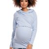 216263 Blue Maternity Sweatshirt in Bluza Ciążowa with Cotton