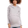 216271 Grey Maternity Sweatshirt in Bluza Ciążowa with Cotton