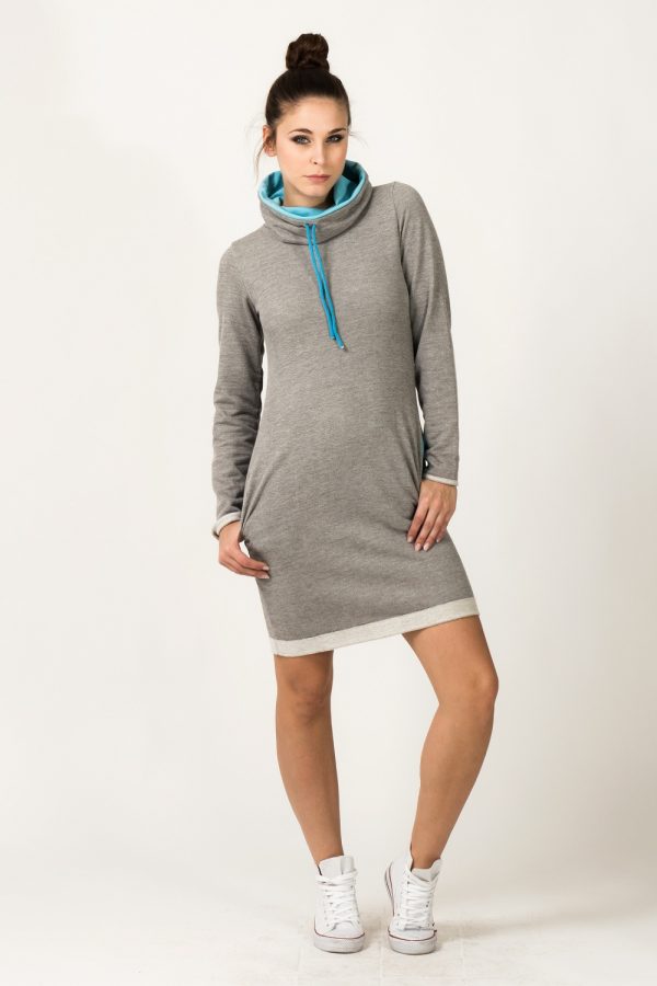 Grey Daydress in Day Dresses with Cotton and Polyester
