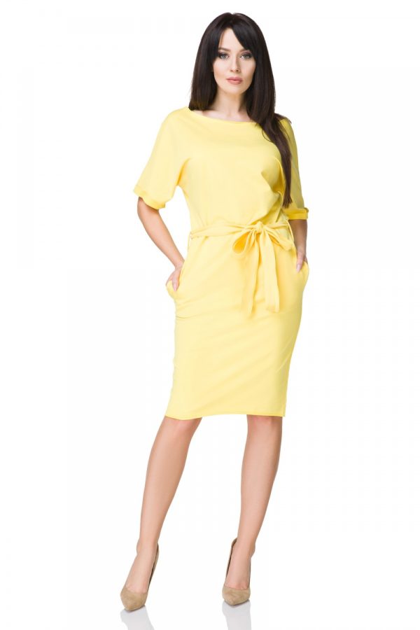 Yellow Daydress 5 in Cotton, Spandex and Polyester