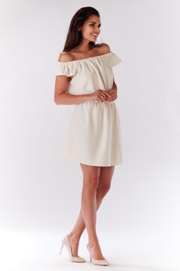 Beige Daydress in Day Dresses with Len and Polyester