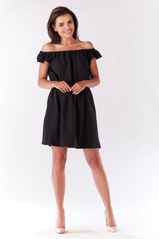 Black Daydress in Day Dresses with Len and Polyester