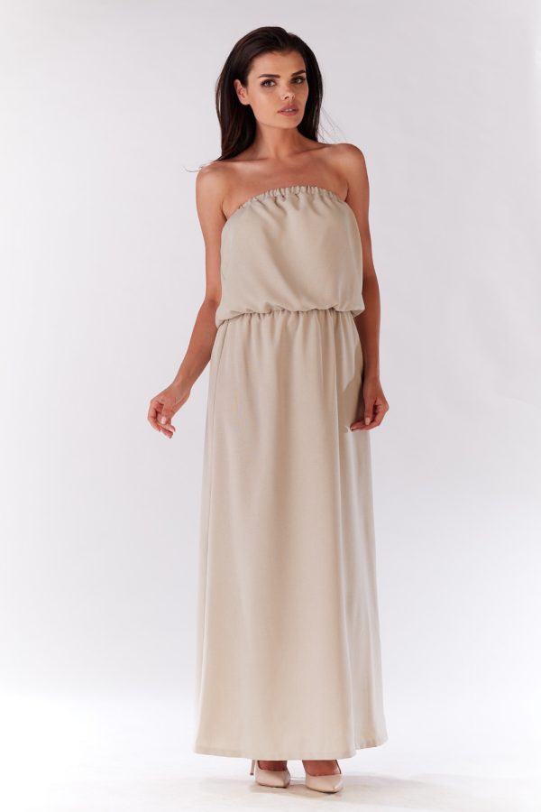 Beige Daydress in Day Dresses with Len and Polyester