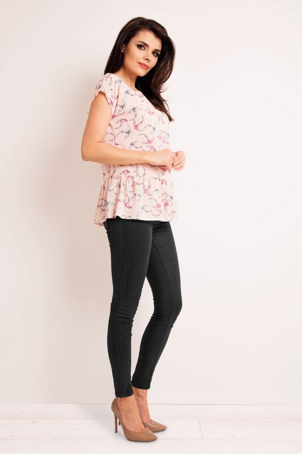 Pink Blouse in Women`s Blouses, Tunics with Spandex and Polyester
