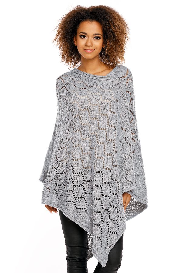 Grey Poncho in Cardigans For Women, Ponchos with Acrylic