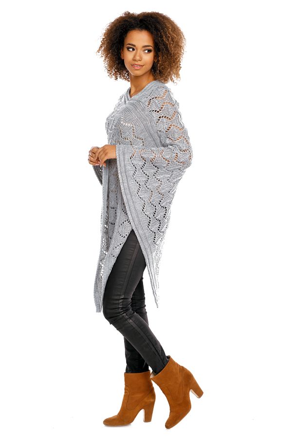 Grey Poncho in Cardigans For Women, Ponchos with Acrylic