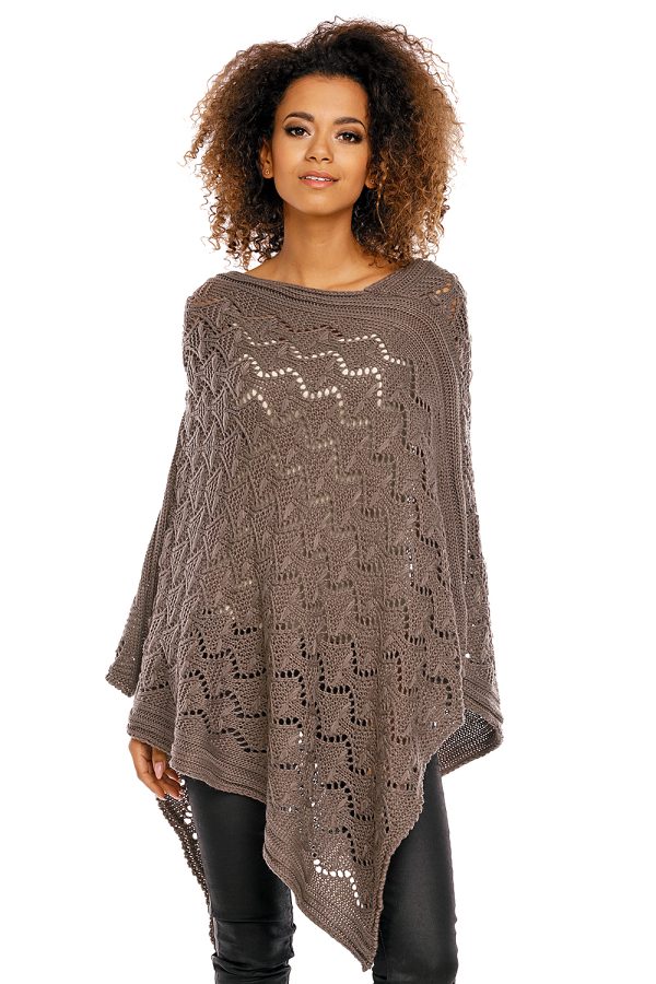Brown Poncho in Cardigans For Women, Ponchos with Acrylic