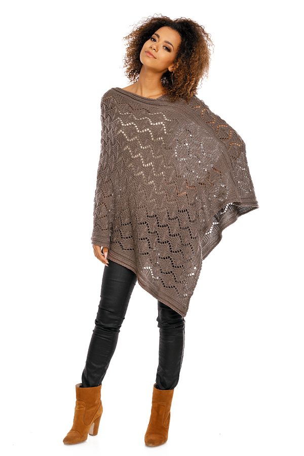 Brown Poncho in Cardigans For Women, Ponchos with Acrylic