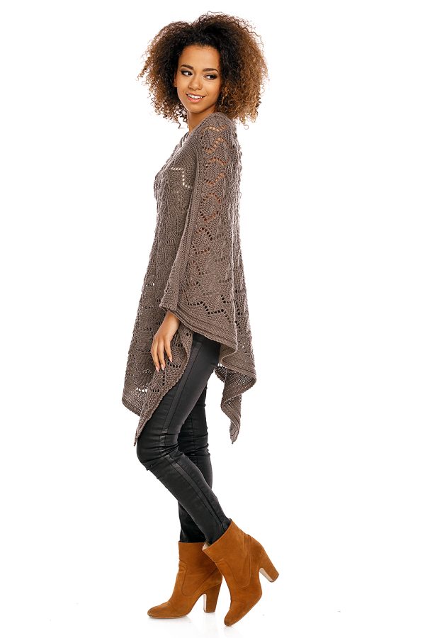 Brown Poncho in Cardigans For Women, Ponchos with Acrylic
