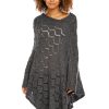 252673 Grey Poncho in Cardigans For Women, Ponchos with Acrylic