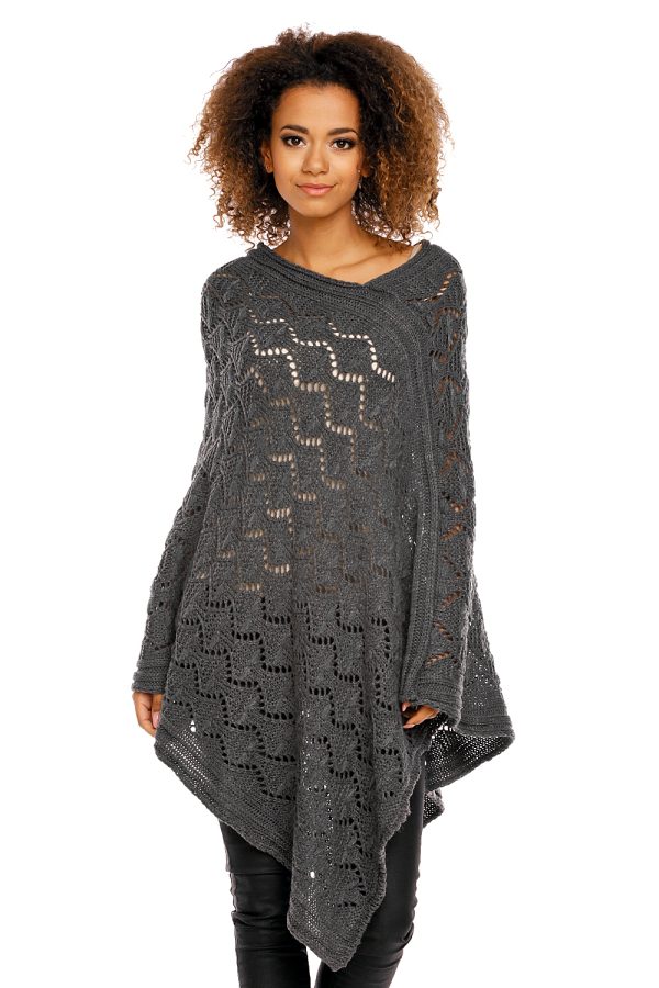 Grey Poncho in Cardigans For Women, Ponchos with Acrylic