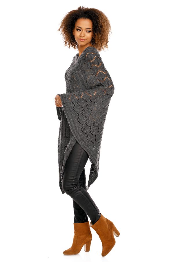 Grey Poncho in Cardigans For Women, Ponchos with Acrylic